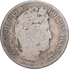 France, Franc, Louis-Philippe, 1843, Rouen, Silver, VG(8-10), Gadoury:453