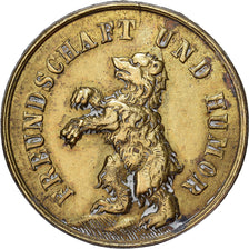 Germany, Carlsruhe, 1 Mark, Baeren Zwinger, AU(50-53), Brass