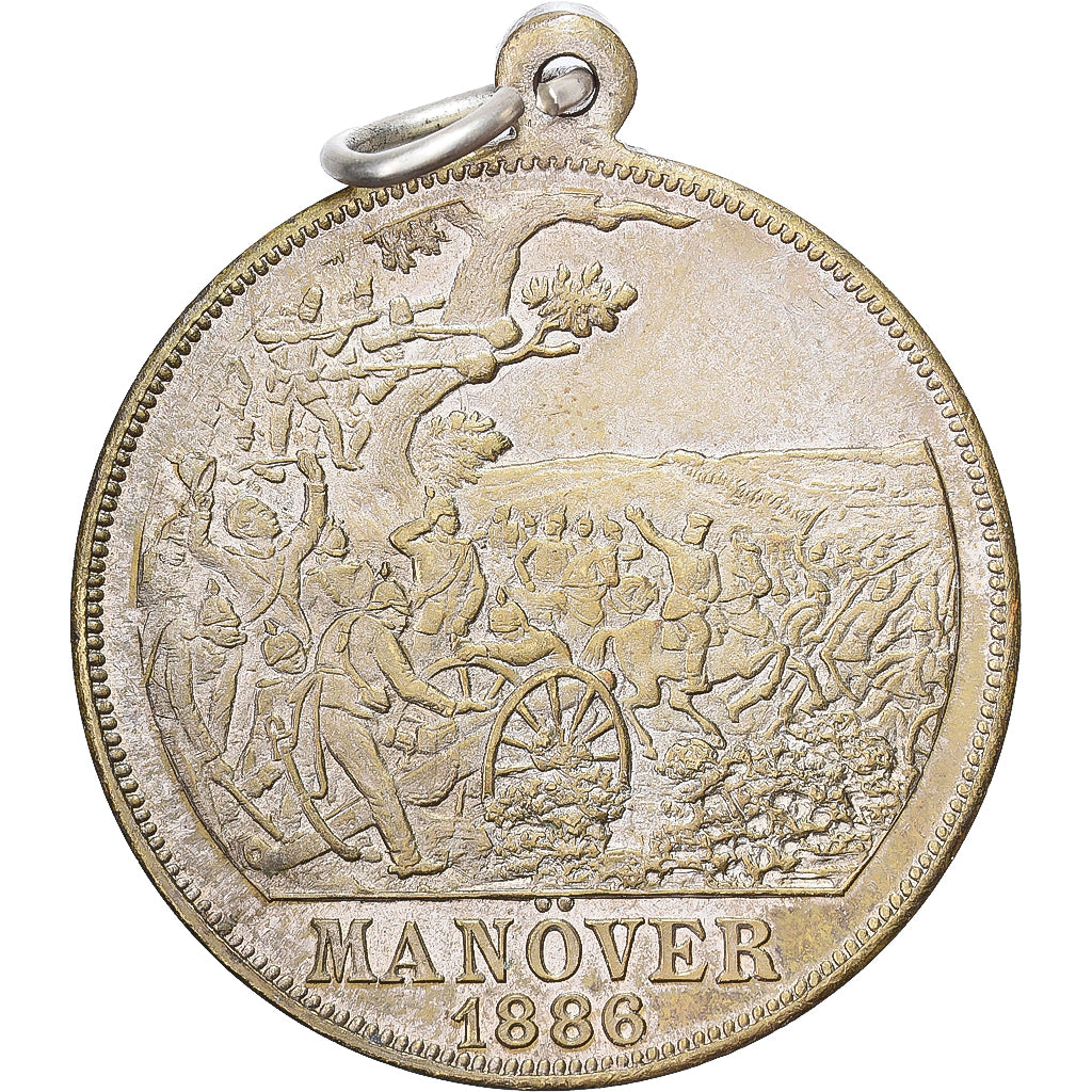 Alemanha, medalha, Wilhelm I, Visite à Strasbourg, 1886, Latão Revestido a