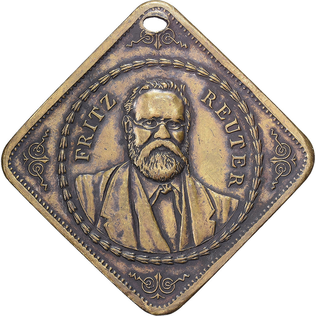 Germany, Medal, Fritz Reuter, 1894, Brass, EF(40-45)