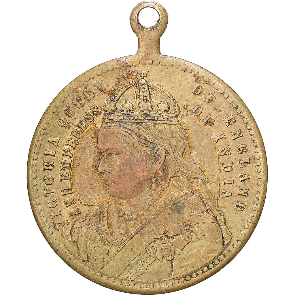 United Kingdom, Medal, Queen Victoria, Golden Jubilee, 1887, Brass, EF(40-45)