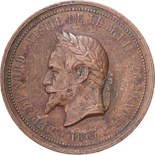 Francja, medal, Napoléon III, Visite à Lille, 1867, Miedź, Chaplain