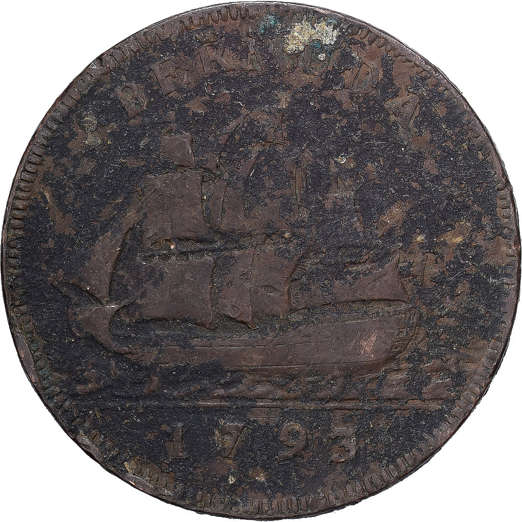 Bermuda, George III, Penny, 1793, Copper, F(12-15), KM:5