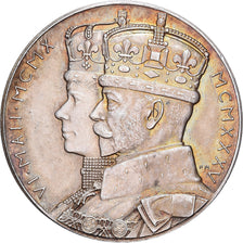 Reino Unido, medalha, George V, Silver Jubilee, 1935, Prata, AU(55-58)