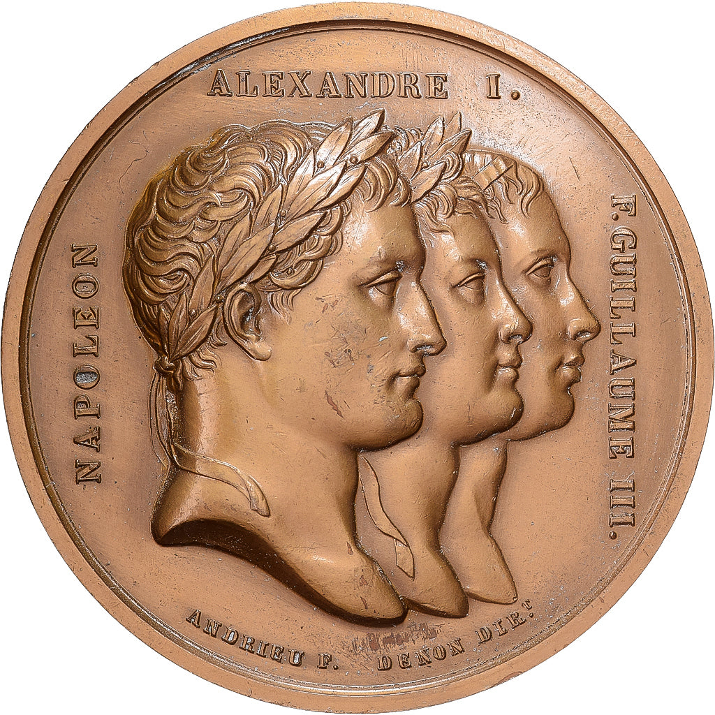 Francia, medalla, Napoleon Ier , Paix de Tilsit, 1975, Bronce, Denon, Restrike