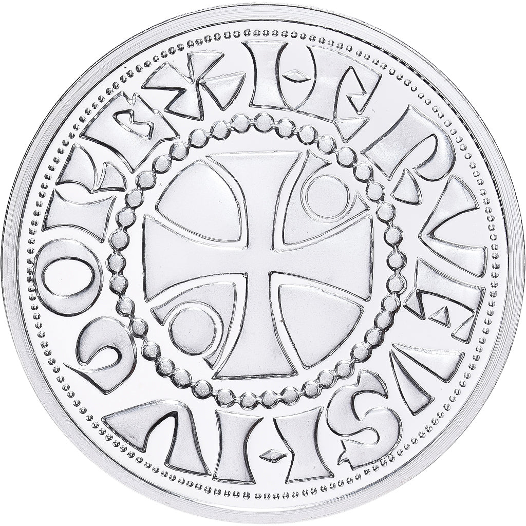 França, medalha, Reproduction du Denier de Beauvais, Prata, MS(65-70)