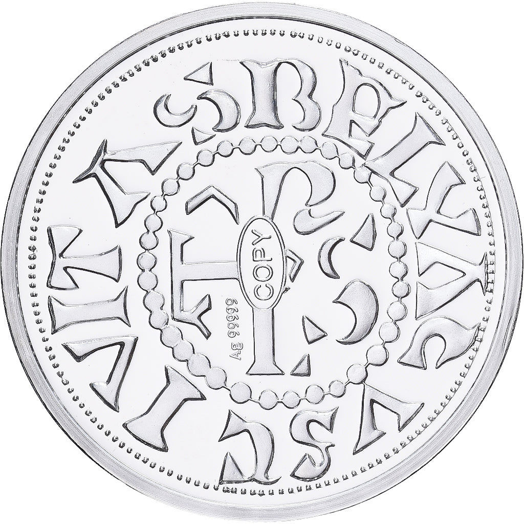 França, medalha, Reproduction du Denier de Beauvais, Prata, MS(65-70)