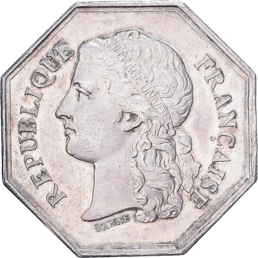 France, Jeton, Notaires de l'Arrondissement de Gien, Argent, SUP, Barre