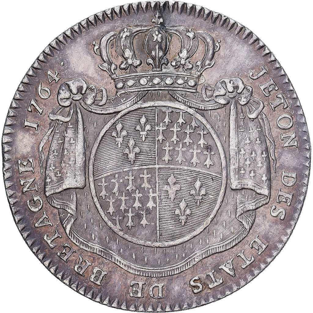 Frankreich, betaalpenning, Louis XV, États de Bretagne, Rennes, 1764, Silber