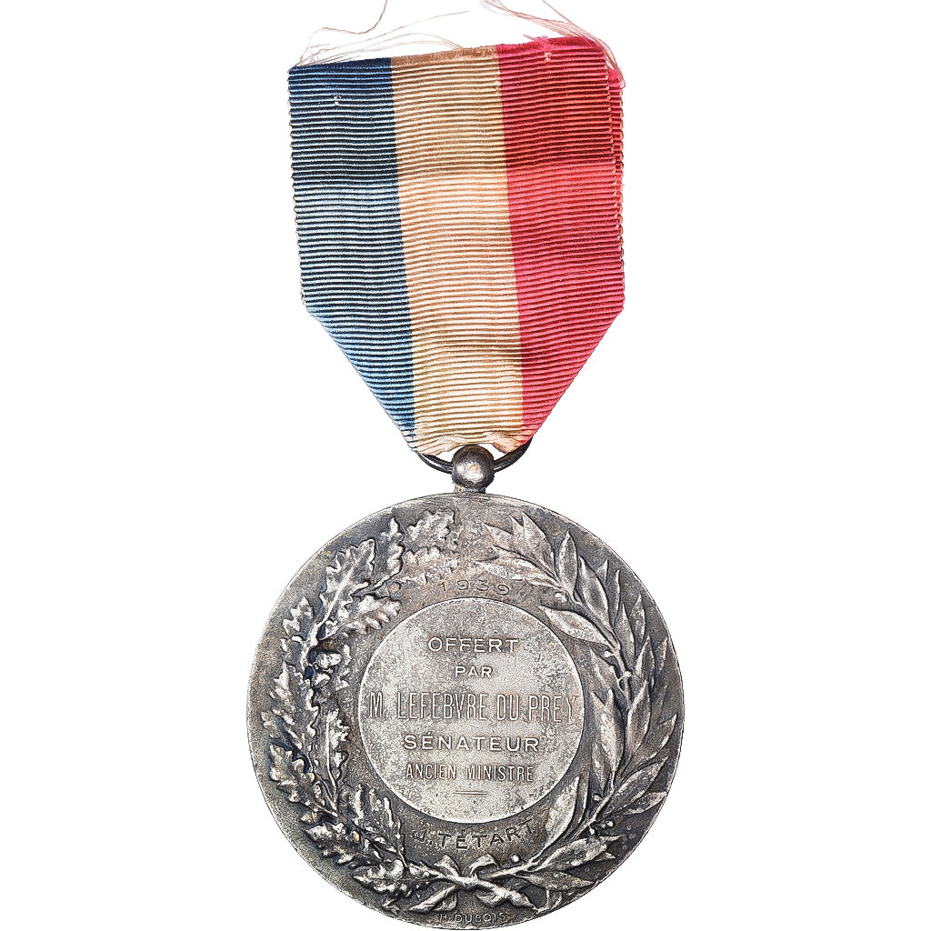 France, Medal, Offert par M. Lefebvre Du Prey, Sénateur, Ancien Ministre