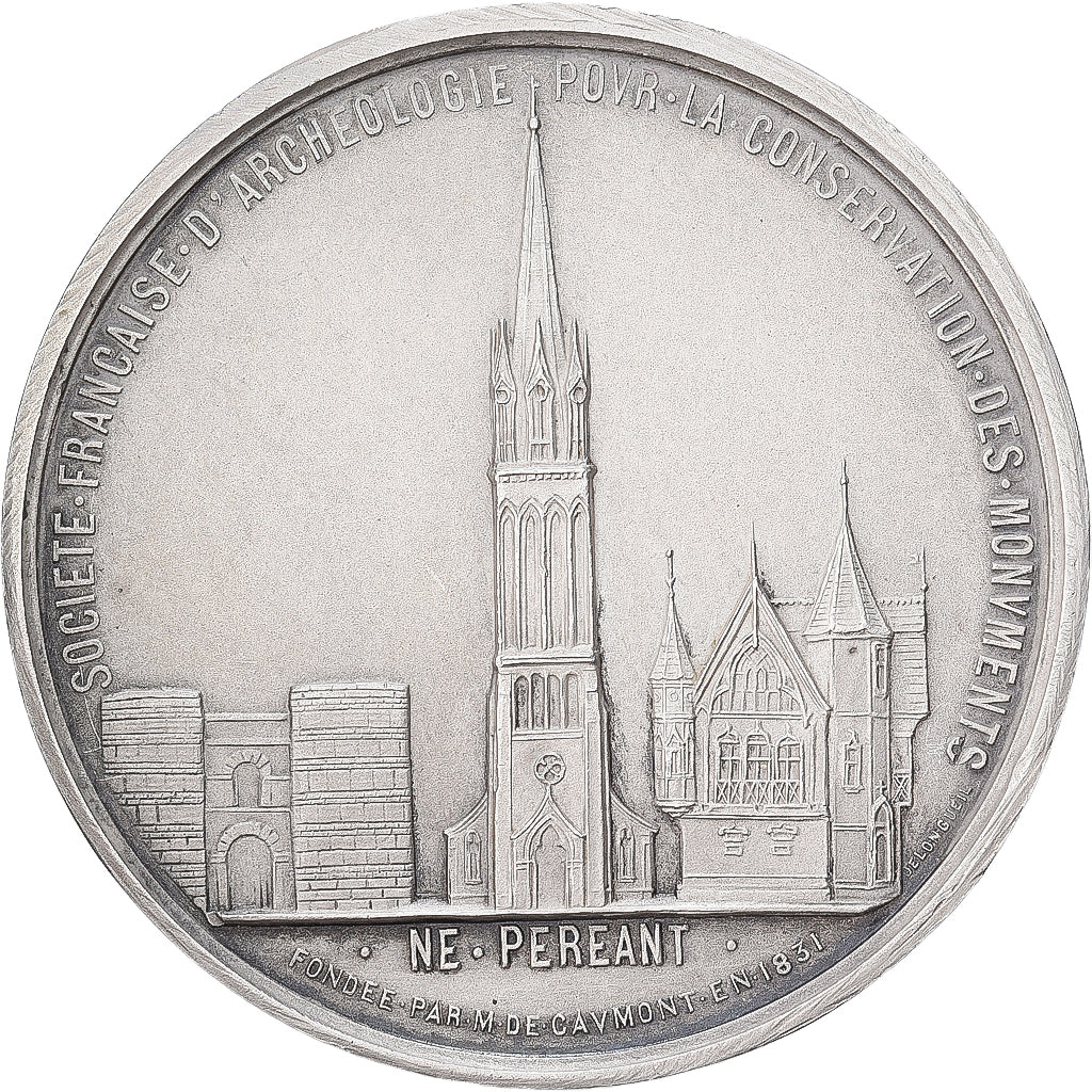 Frankreich, Medaille, Société Française d'Archéologie, Monuments