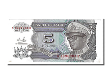Banknote, Zaire, 5 Nouveaux Makuta, 1993, 1993-06-24, UNC(65-70)