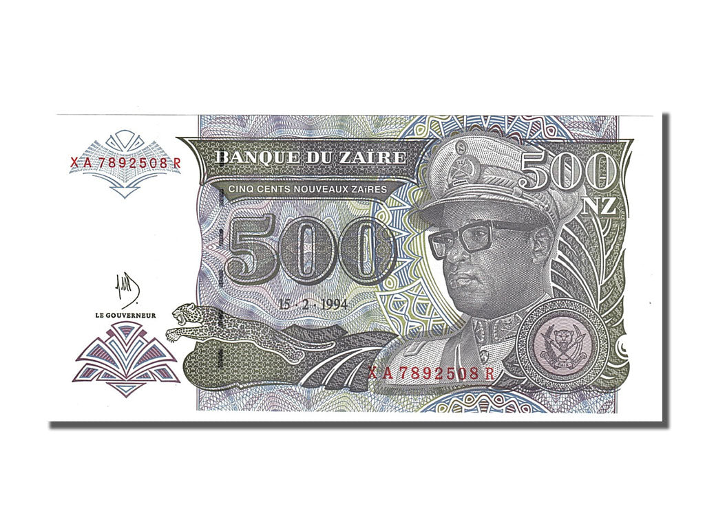 Banknote, Zaire, 500 Nouveaux Zaïres, 1994, 1994-02-15, UNC(65-70)