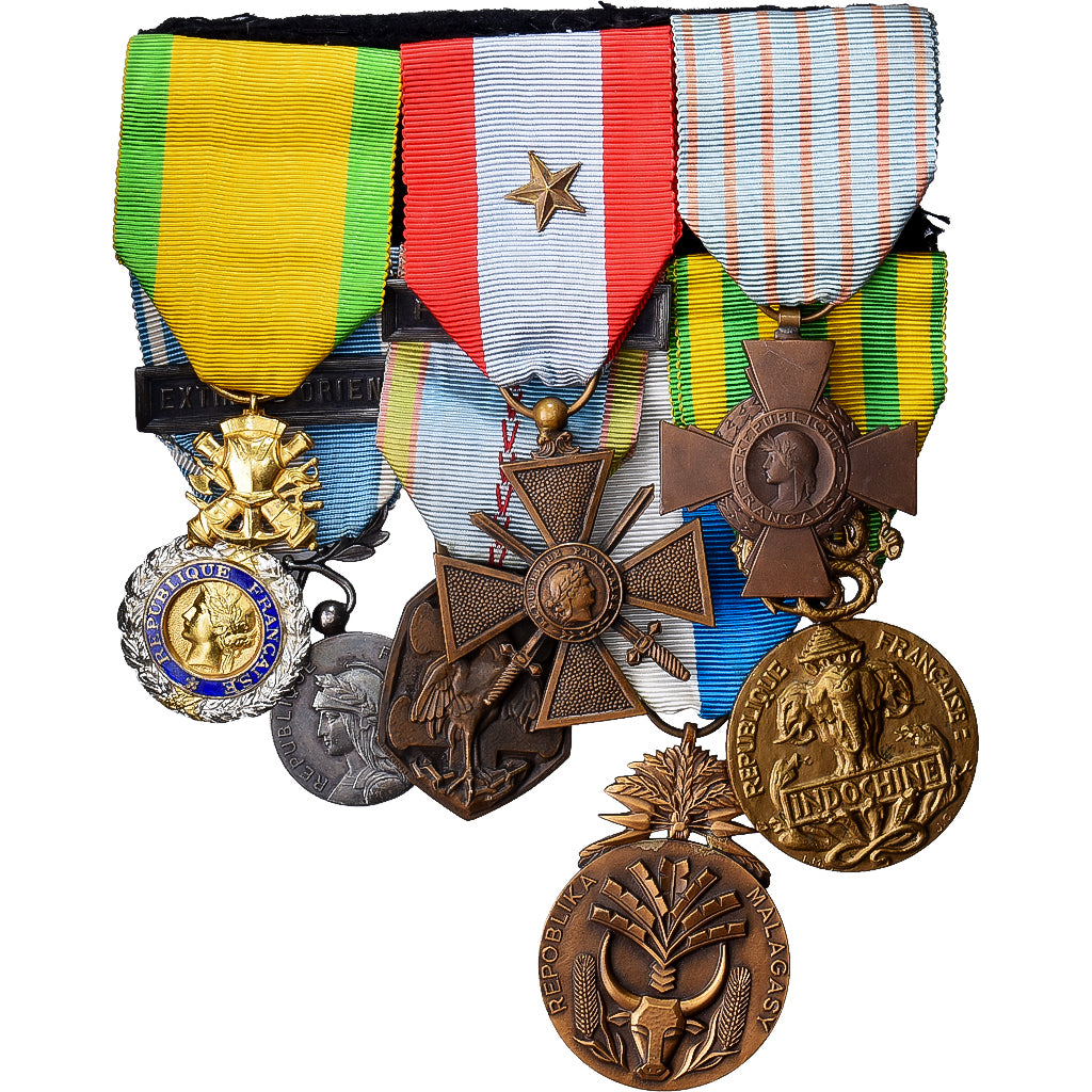 França, Placard de Décorations Coloniales, Indochine, WAR, medalha, Qualidade