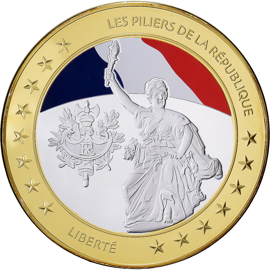 Francia, medaglia, Les piliers de la République, Ottone ricoperto in rame, SPL+