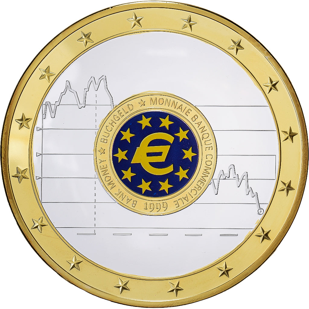 France, Medal, Géants Euro, Monnaies Banque Commerciale, 1999, Copper Gilt