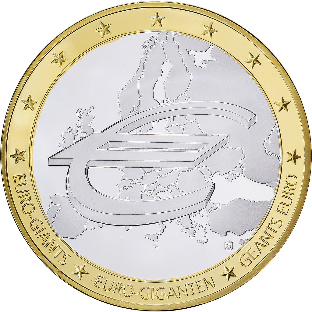 France, Medal, Géants Euro, Monnaies Banque Commerciale, 1999, Copper Gilt