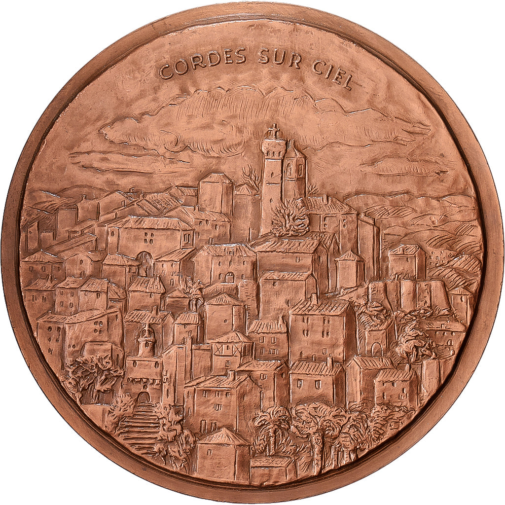 Francja, medal, Cordes sur Ciel, 1974, Miedź, MS(63)