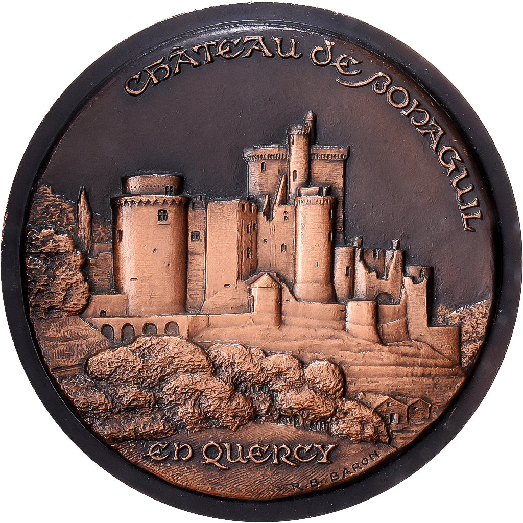 France, Medal, Château de Bonaguil-en-Quercy, 1967, Copper, Baron, MS(63)