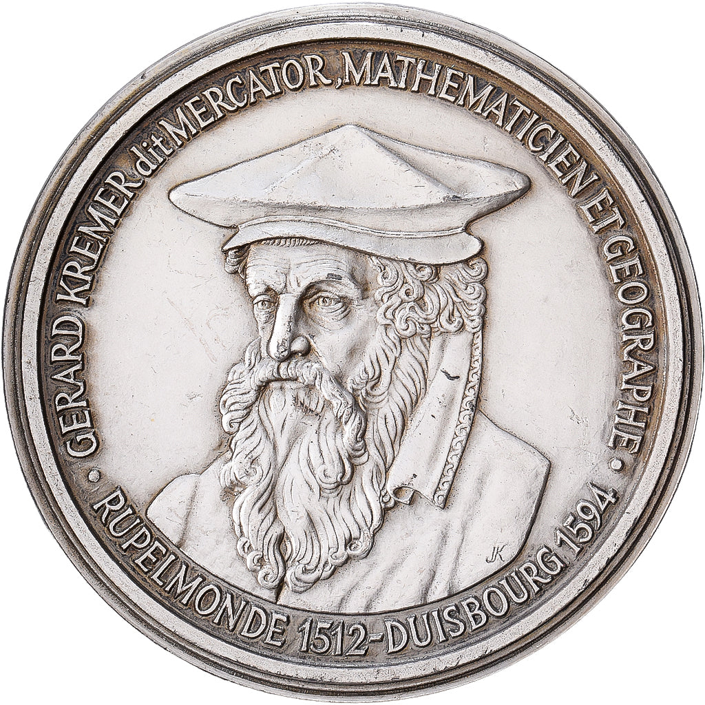 France, Medal, Gérard Kremer, dit Mercator, 1972, Silver Plated Copper