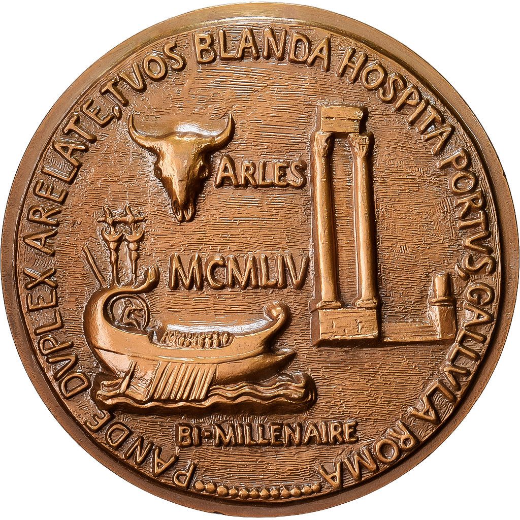 Francia, medaglia, Auguste, Bi-Millénaire de la Ville d'Arles, Bronzo, SPL