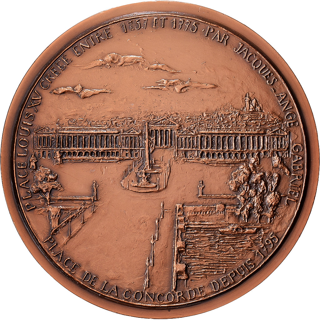 Frankreich, Medaille, Paris - Place de la Concorde, 1988, Kupfer, Boyer, UNZ
