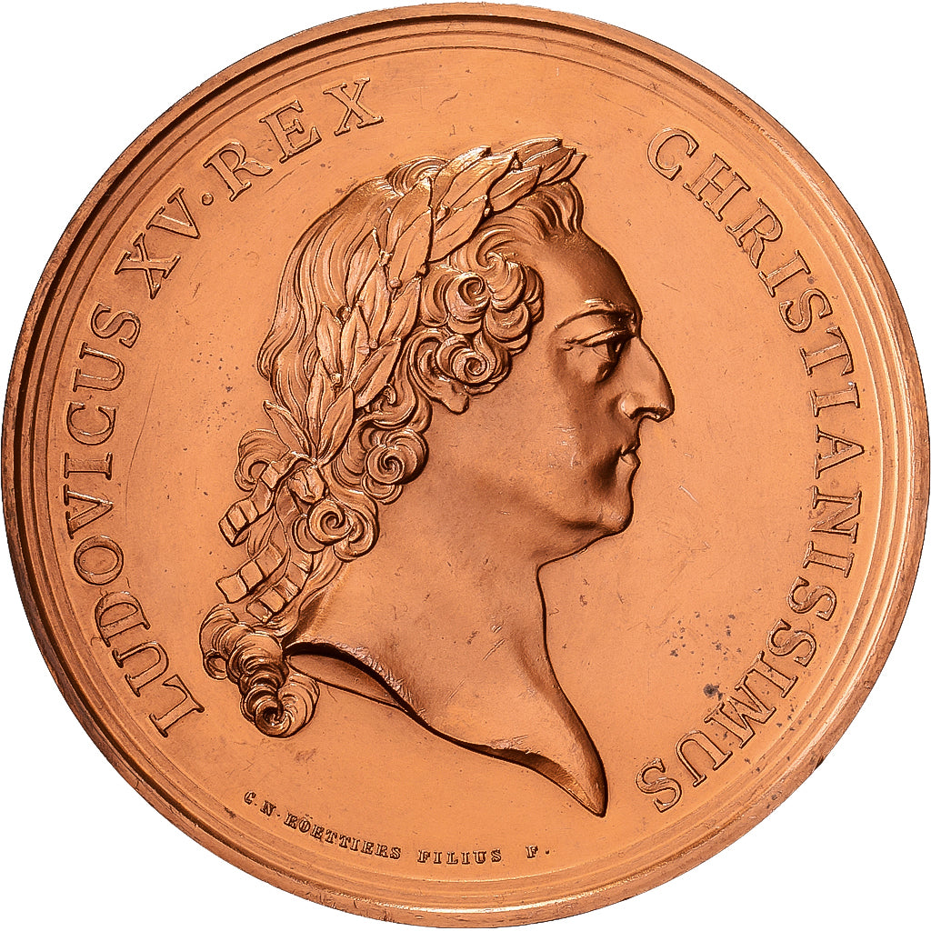 France, Médaille, Louis XV, Construction de l'Hôtel des Monnaies, Cuivre, SUP