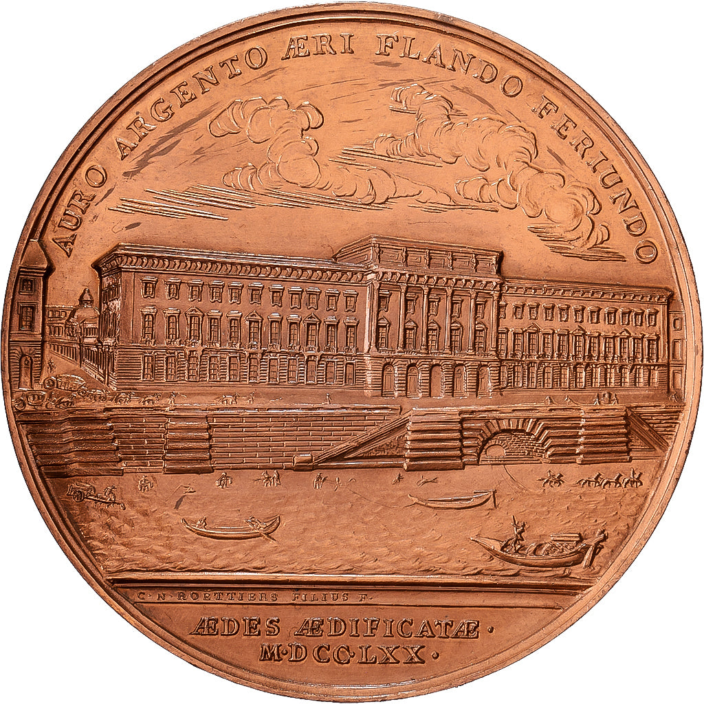 France, Médaille, Louis XV, Construction de l'Hôtel des Monnaies, Cuivre, SUP
