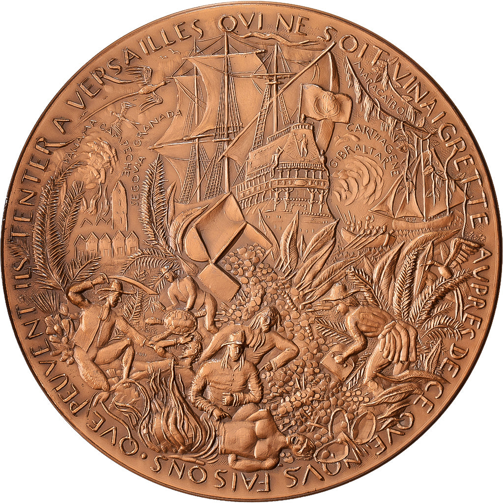 França, medalha, Boucaniers et Flibustiers, 1978, Bronze, Ammann, MS(63)