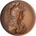 Francia, medalla, Louis XIV, Nec Pluribus Impar, 1674, Bronce, Varin, Restrike