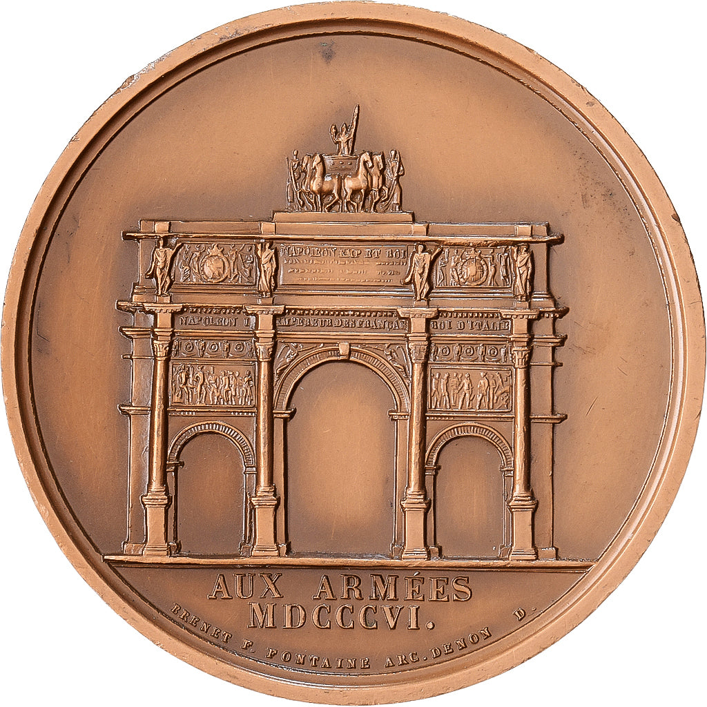 França, medalha, Napoléon Ier, Aux Armées, 1806, Bronze, Denon, Brenet, Nova
