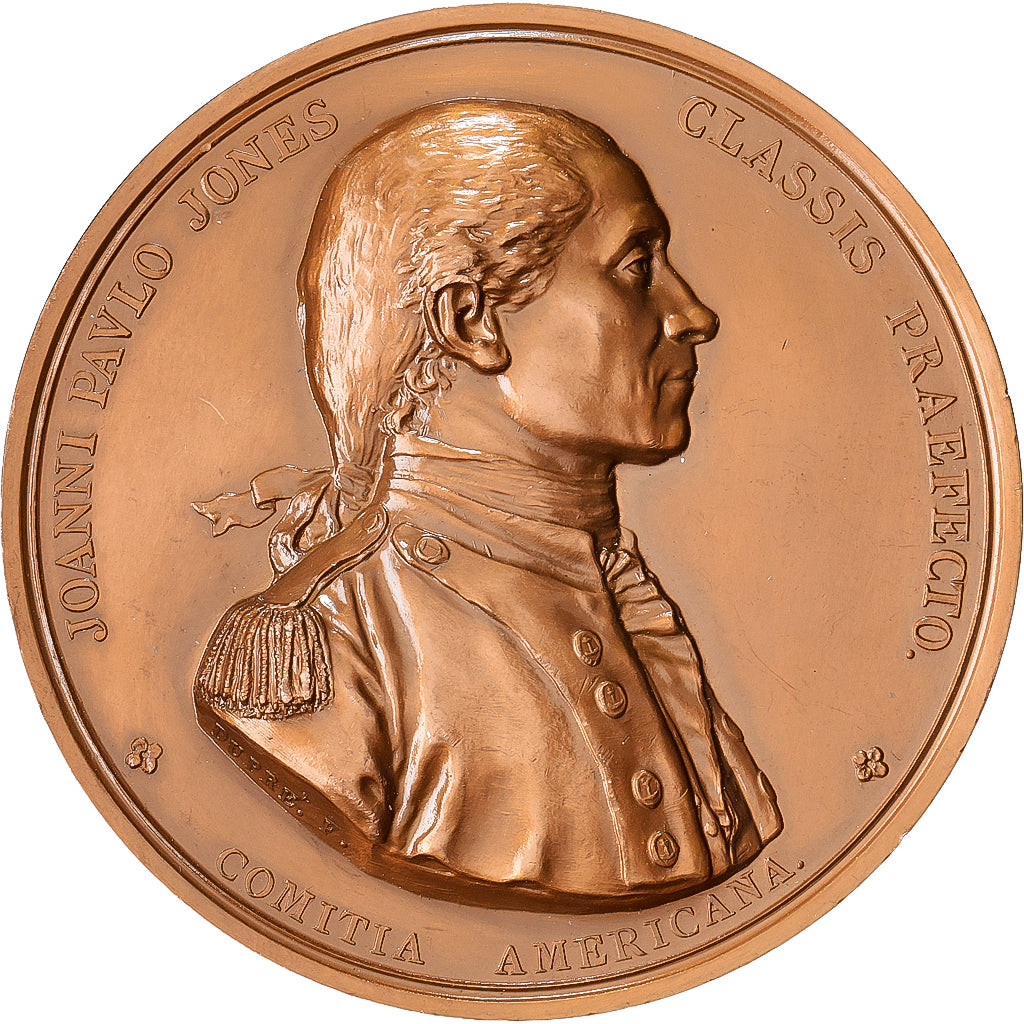 Francja, medal, John Paul Jones, Capture de la Frégate HMS Sérapis, 1779