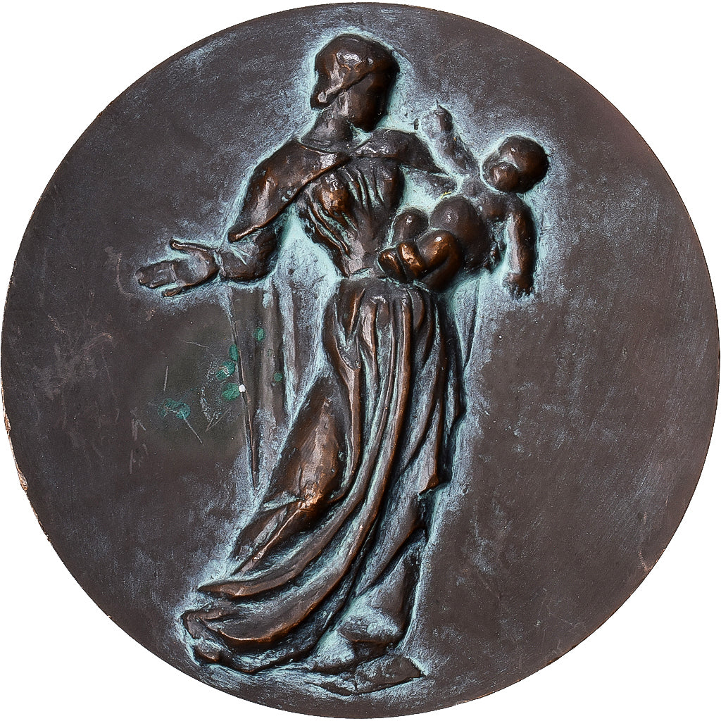 France, Médaille, La Mère et l'Enfant, Bronze, TTB