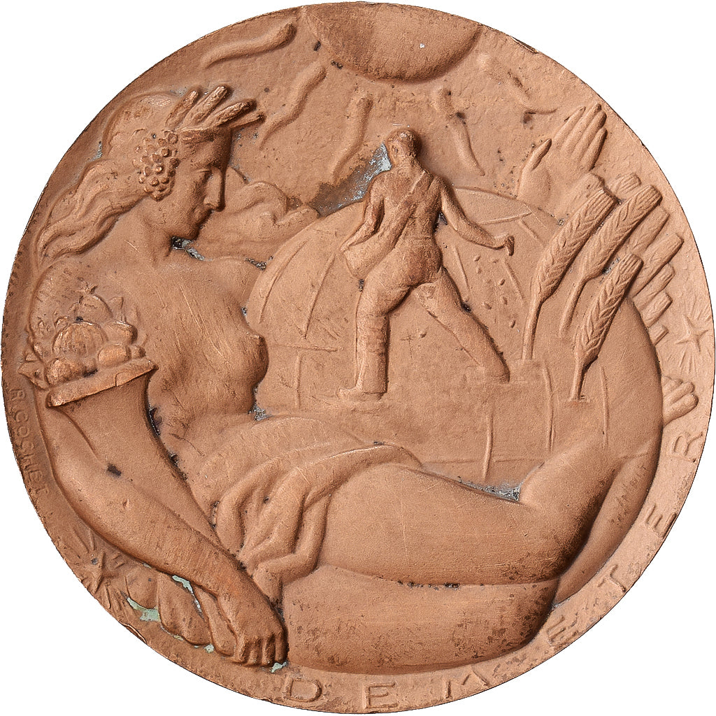 Francia, medaglia, Art Déco, Concours Général Agricole, 1954, Bronzo, Cochet