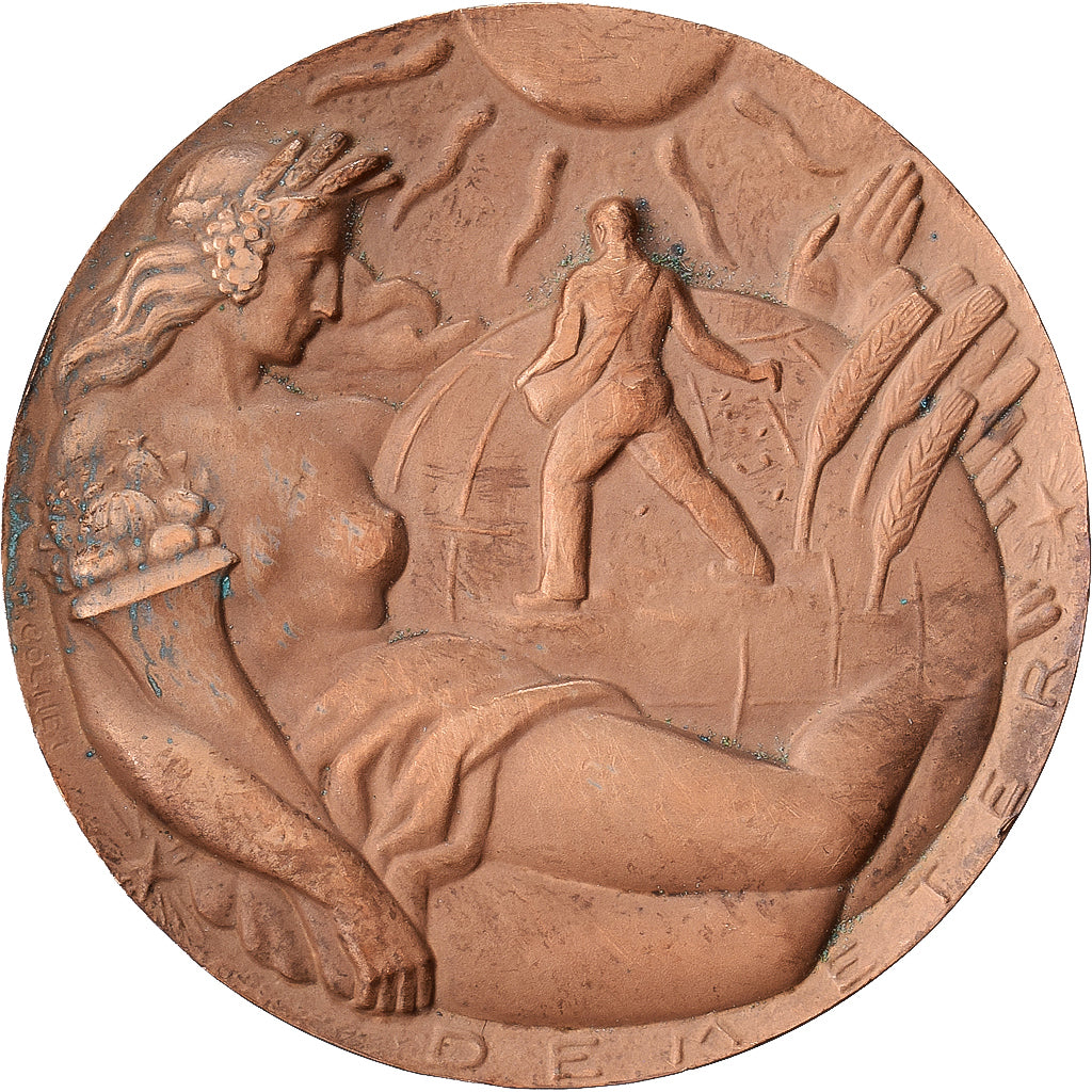 Frankrijk, Medaille, Art Déco, Concours Général Agricole, 1955, Bronzen