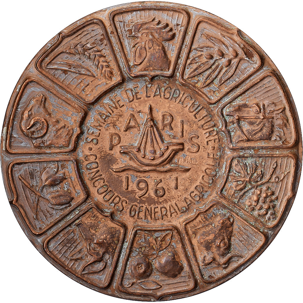Frankreich, Medaille, Concours Général Agricole de Paris, 1961, Bronze, Baron
