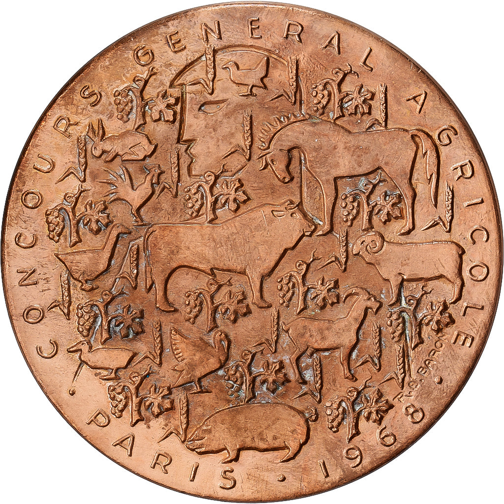 Francia, medaglia, Salon International de l'Agriculture de Paris, 1968, Bronzo