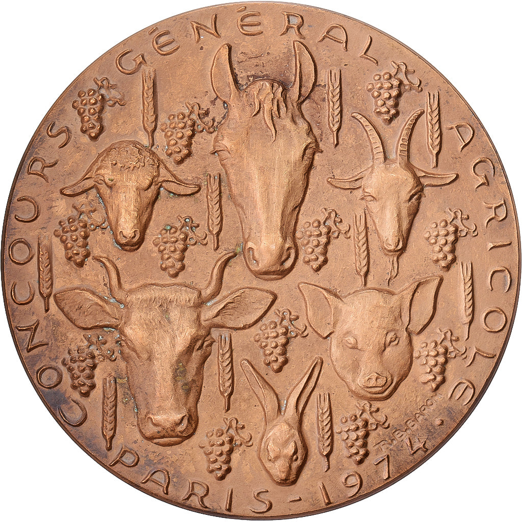 Francia, medaglia, Salon International de l'Agriculture de Paris, 1974, Bronzo