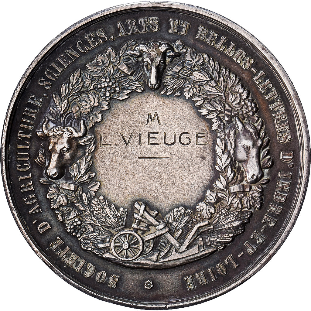 France, Médaille, Olivier de Serres, Société d'Agriculture d'Indre-et-Loire