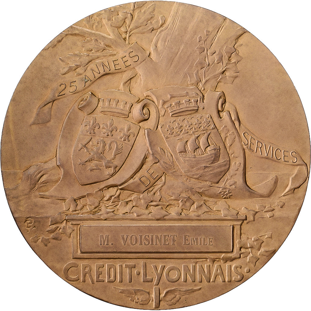 France, Medal, Henri Germain , Fondateur du Crédit Lyonnais, Bronze, Pillet