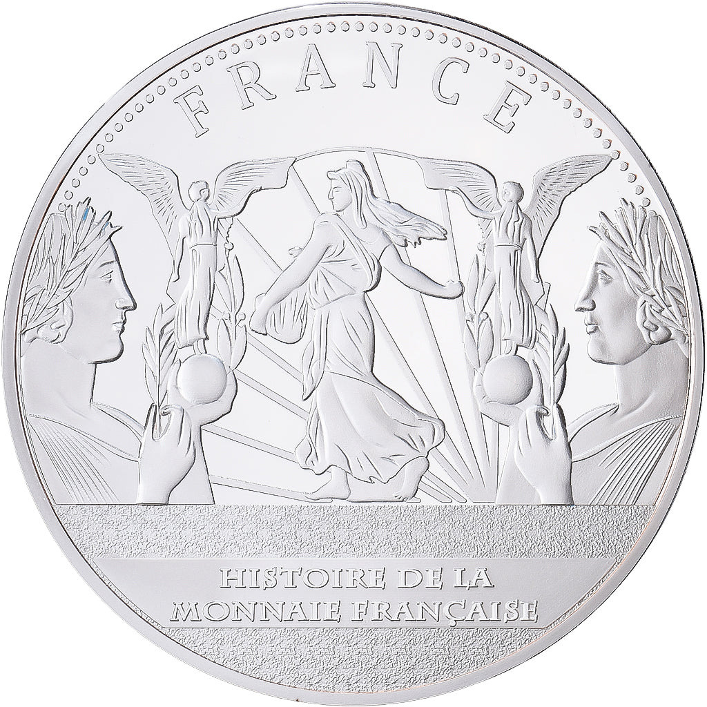 Francja, medal, Histoire de la Monnaie Française, 100 Francs Bazor 1929, Miedź
