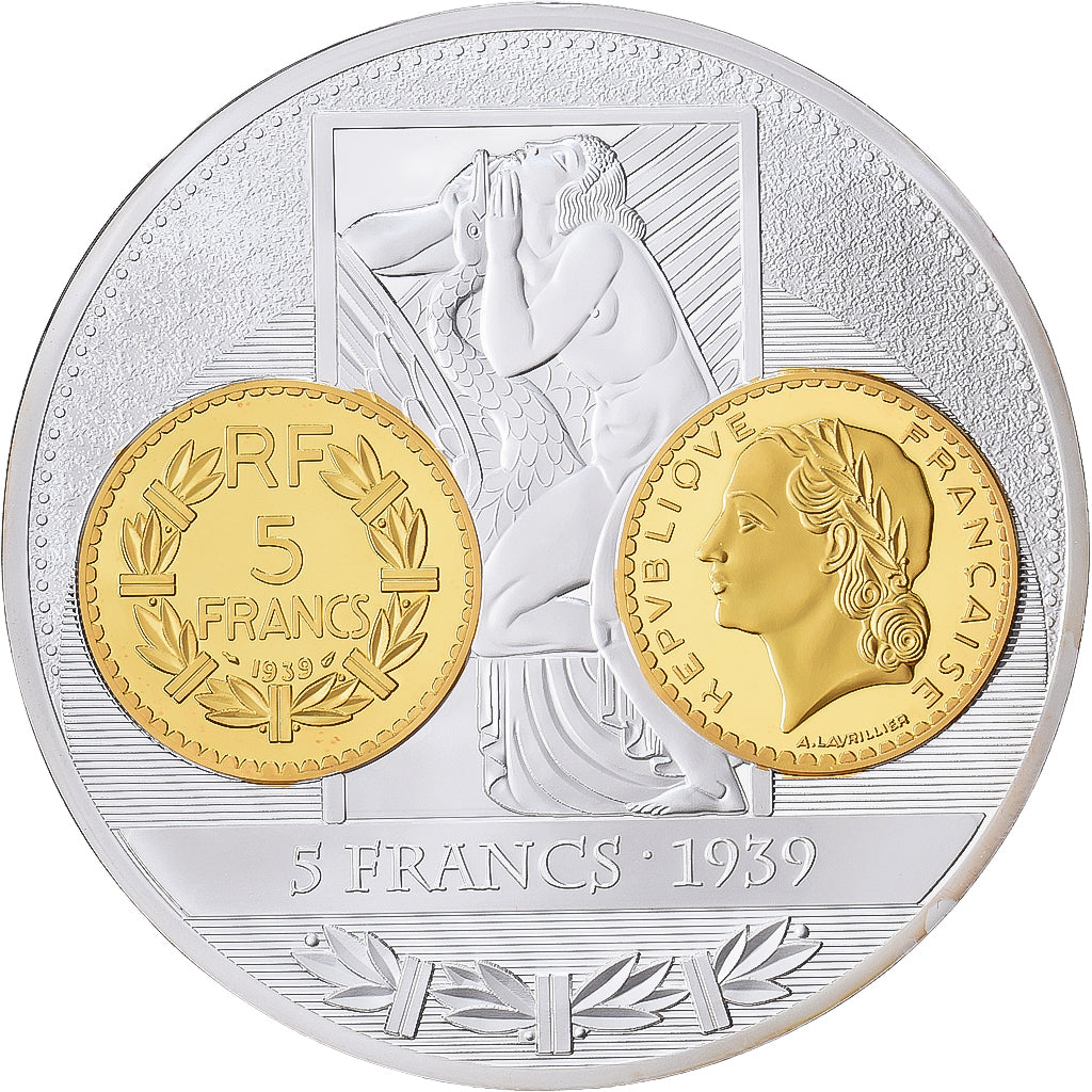 Francia, medaglia, Histoire de la Monnaie Française, 5 Francs 1939, 2013