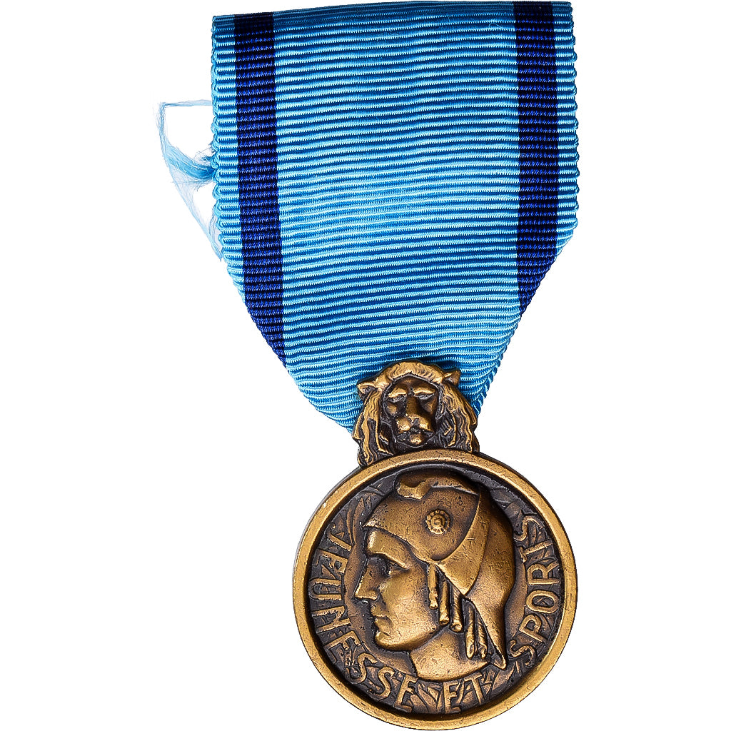 France, Jeunesse et sports, Médaille, Excellent Quality, Bronze, 28