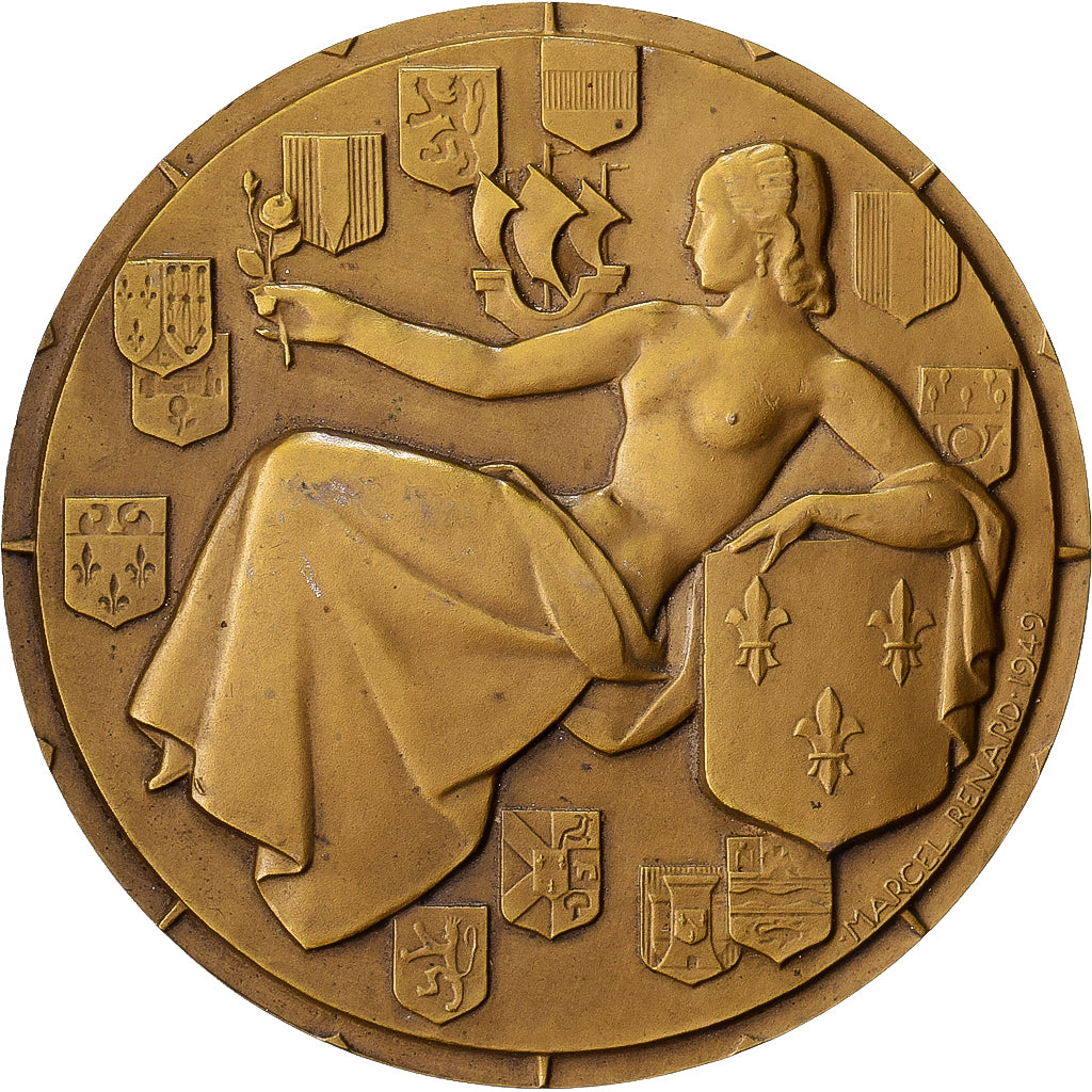 Francia, medaglia, Compagnie Générale Transatlantique, Ile-de-France, Bronzo