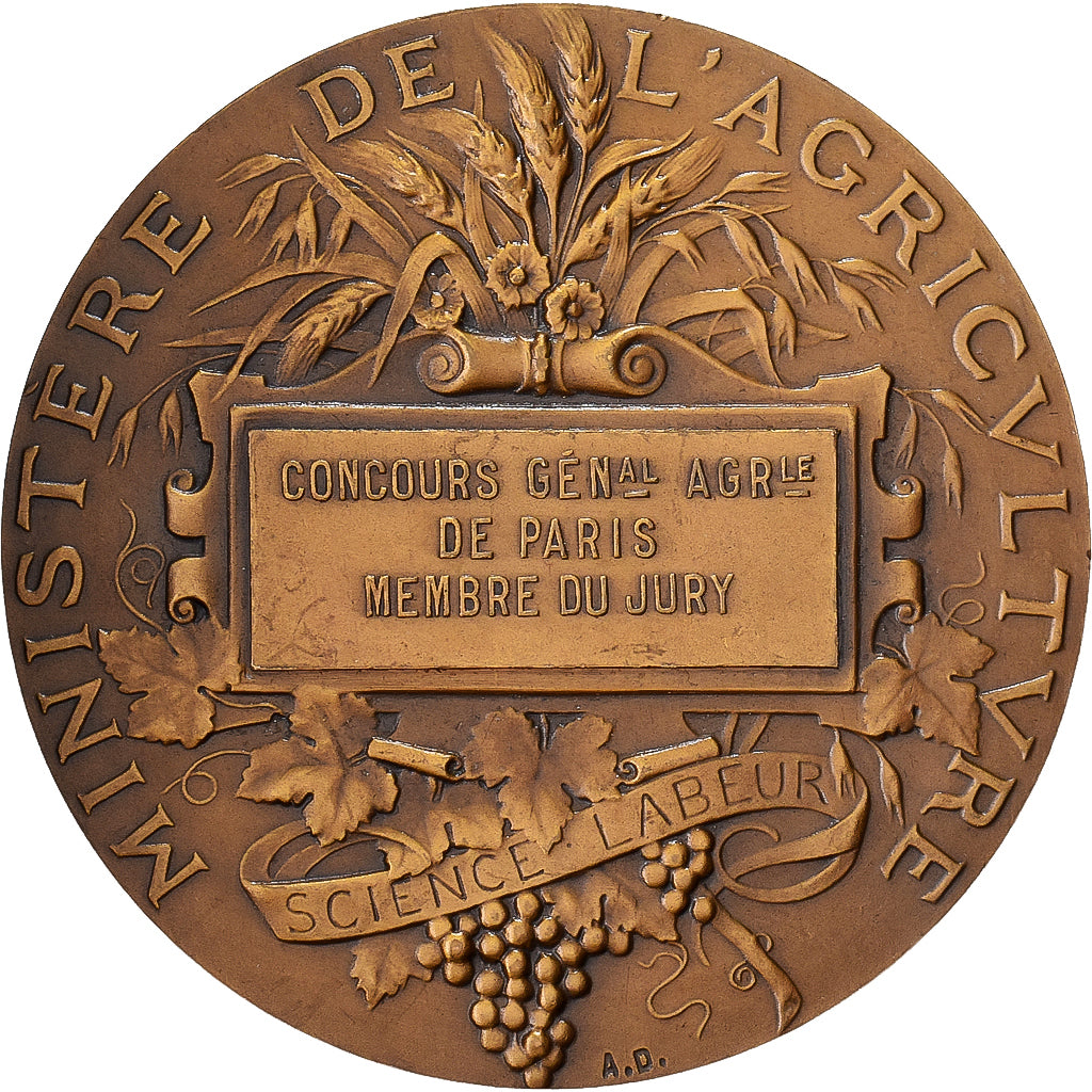 Frankreich, Medaille, Concours Général agricole, Bronze, Alphée Dubois