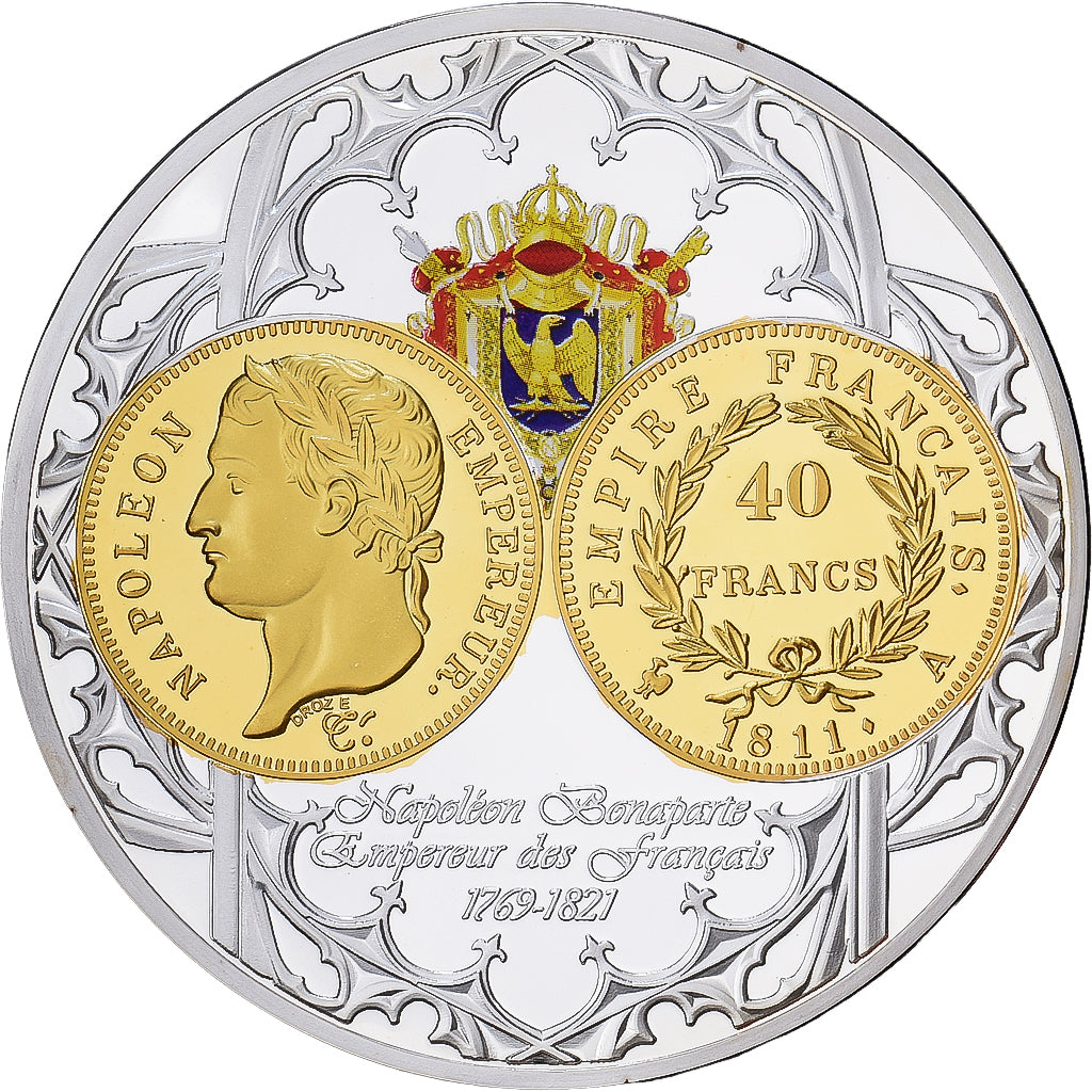 Frankreich, Medaille, Monarques Européens, Napoléon Bonaparte, Silver Plated