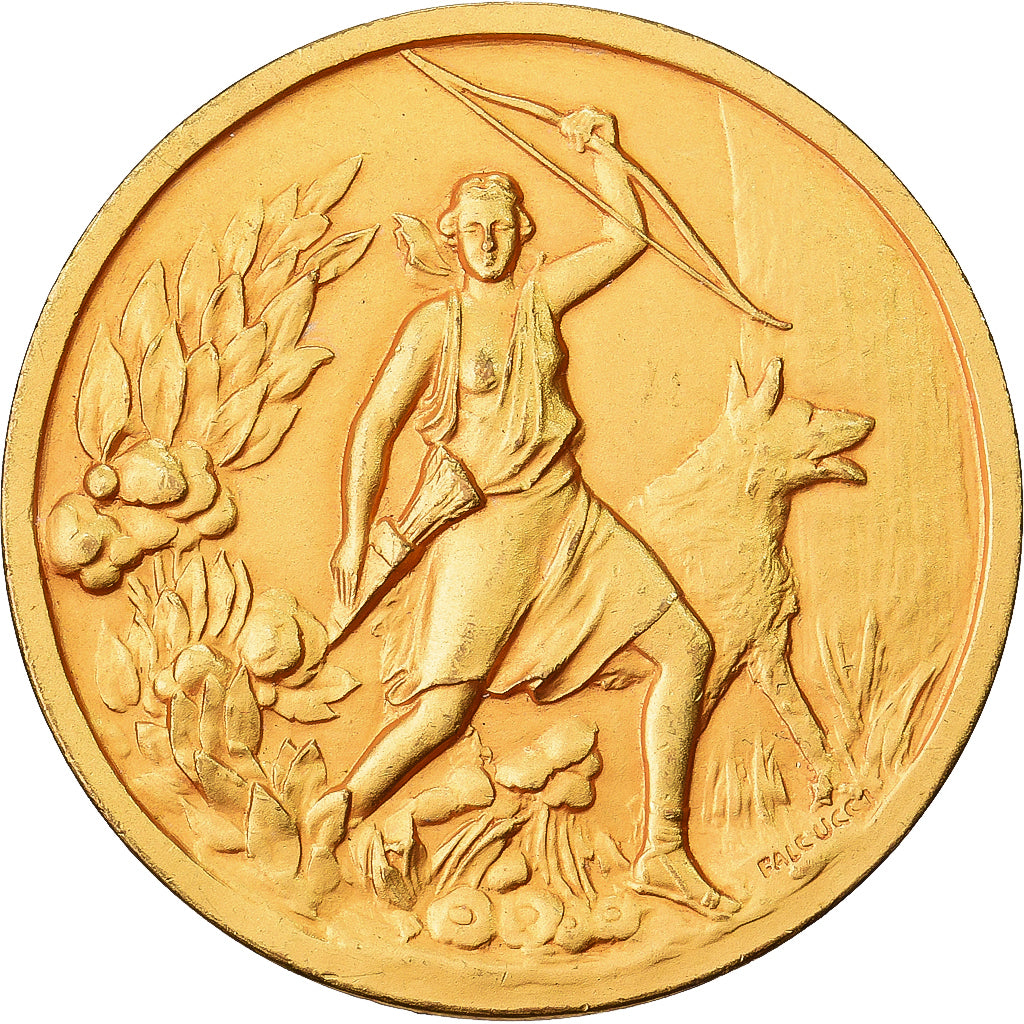 Mónaco, medalla, Société Canine de Monaco, Bronce dorado, Falcucci, EBC