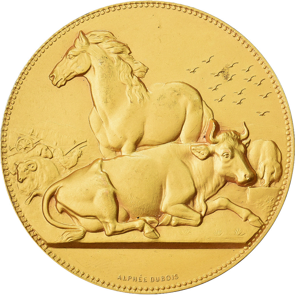 Francia, medaglia, Offert par M. Oriot, Sénateur, Bronzo dorato, Alphée