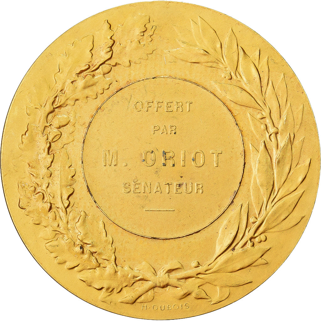 Francia, medaglia, Offert par M. Oriot, Sénateur, Bronzo dorato, Alphée