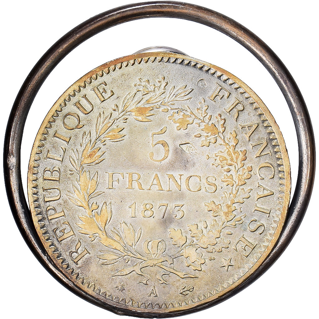 França, medalha, Pince à Billets, 5 francs Hercule, Bronze Prateado, EF(40-45)